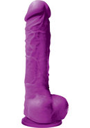 Colours Pleasures Silicone Dildo 5in - Purple
