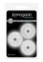 Renegade Dyno Rings Super Stretchable Cock Rings (set Of 3) - Clear